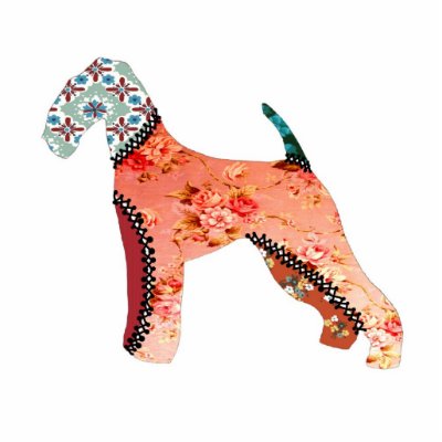 Airedale Terrier Patchwork Pet Photo Sculpture by jaisjewels