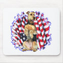 Airedale Terrier Patriot mousepads