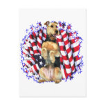 Airedale Terrier Patriot Post Cards