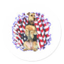 Airedale Terrier Patriot stickers