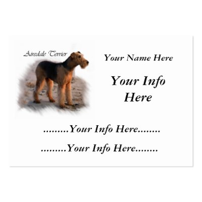 Airedale Terrier Personalised Cards by DogsByDezign