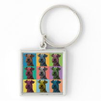 Airedale Terrier Pop-Art Keychain