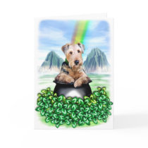 Airedale Terrier Pot of Gold Card