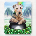 Airedale Terrier Pot of Gold mousepads