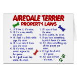 AIREDALE TERRIER Property Laws 2 Greeting Card