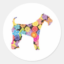 Airedale Terrier Round Sticker