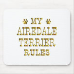 Airedale Terrier Rules Gold mousepads