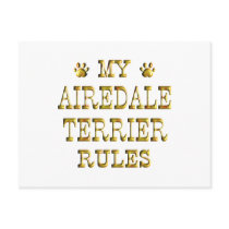 Airedale Terrier Rules Gold Post Cards