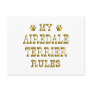 Airedale Terrier Rules Gold Post Cards