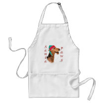 Airedale Terrier Santa Paws Apron