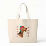 Airedale Terrier Santa Paws Tote Bags