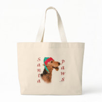 Airedale Terrier Santa Paws Canvas Bag