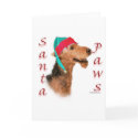 Airedale Terrier Santa Paws cards