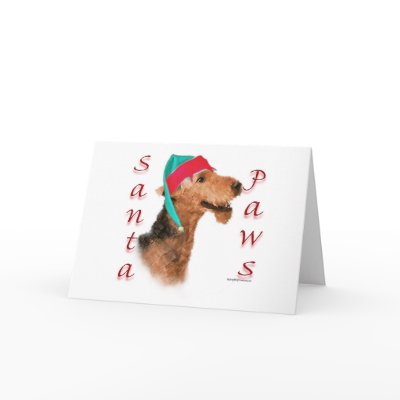 Airedale Terrier Santa Paws by GreyWolfCreation