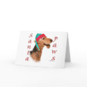 Airedale Terrier Santa Paws cards