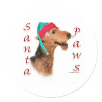 Airedale Terrier Santa Paws