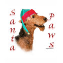 Airedale Terrier Santa Paws t-shirts