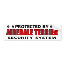 Airedale Terrier Security Bumper Stickers