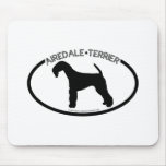 Airedale Terrier Silhouette Black Mousepad