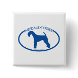 Airedale Terrier Silhouette Button