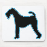 Airedale Terrier Silhouette mousepads
