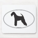 Airedale Terrier Silhouette mousepads