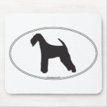 Airedale Terrier Silhouette mousepads