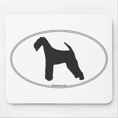 Airedale Terrier Silhouette Mouse Pad by dogwiregifts