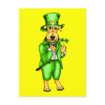 Airedale Terrier St. Patrick's Day Leprechaun Postcards