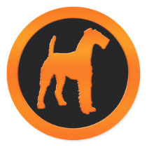 Airedale Terrier Round Stickers