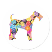 Airedale Terrier Round Sticker