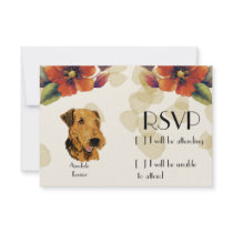 Airedale Terrier ~ Tan Leaves Design
