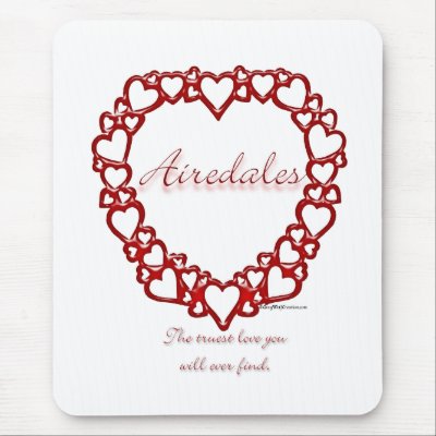 Airedale Terrier True Love Mousemat by GreyWolfCreation