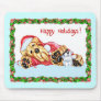 Airedale Terrier Waiting for Santa Mouse Pads