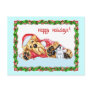 Airedale Terrier Waiting for Santa Postcards