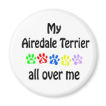 Airedale Terrier Walks Design Magnet