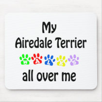 Airedale Terrier Walks Design Mousepads
