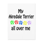 Airedale Terrier Walks Design Postcard