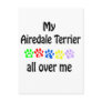Airedale Terrier Walks Design Postcard