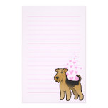 Airedale Terrier / Welsh Terrier Love Customized Stationery