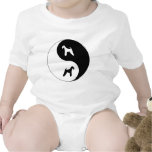 Airedale Terrier Yin Yang Baby Bodysuits