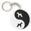 Airedale Terrier Yin Yang keychains