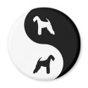 Airedale Terrier Yin Yang magnets