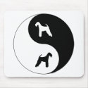 Airedale Terrier Yin Yang mousepads