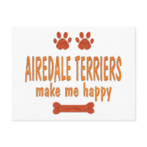 Airedale Terriers Make Me Happy Postcards