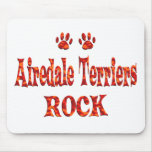 Airedale Terriers Rock Mouse Pad