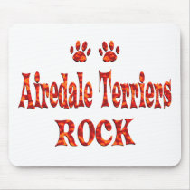 Airedale Terriers Rock Mouse Mat