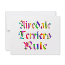 Airedale Terriers Rule Personalised Invitations