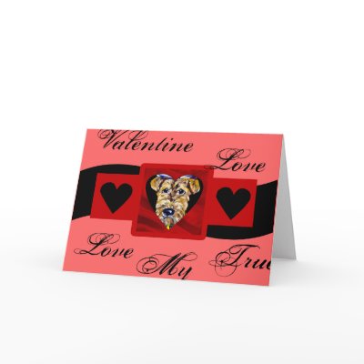 Airedale Valentine Greeting Cards by Airedales_by_Joanne