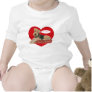 Airedale / Welsh Terrier Valentine Baby Bodysuit